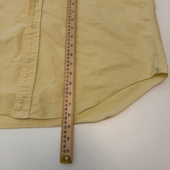 Ralph Lauren Mens Yellow Long Sleeve Button Down Oxford Shirt - Picture 4 of 5
